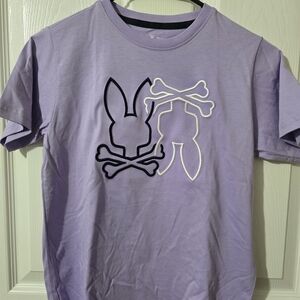 Psycho Bunny Lavender Tee with Bunny and Crossbones